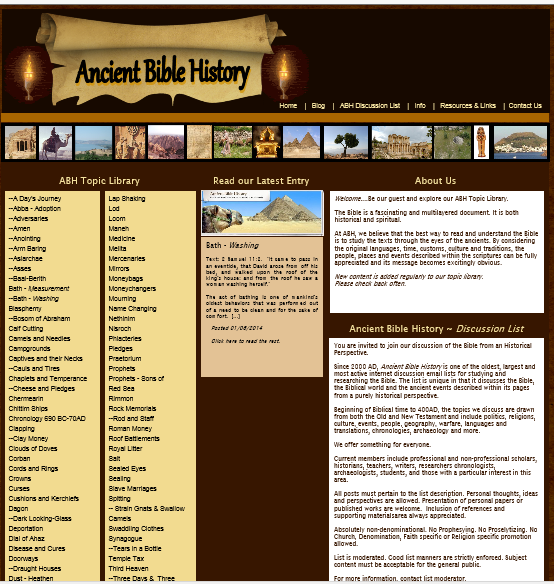 Ancient Bible History - Education Website